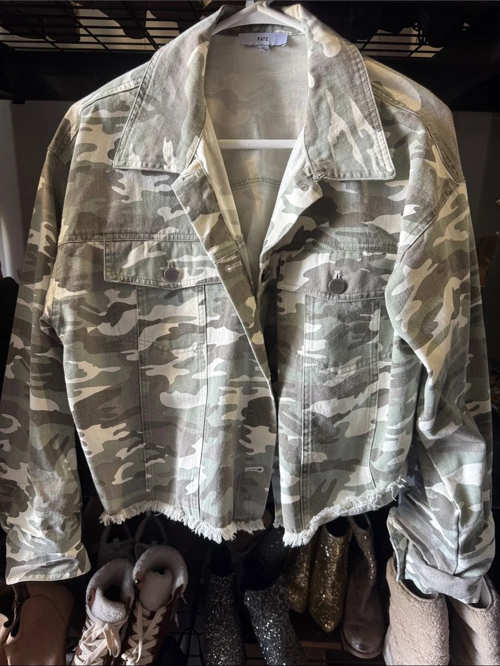 Fate Camo Jacket in Olive, Gray & Cream - Picture 1 of 6